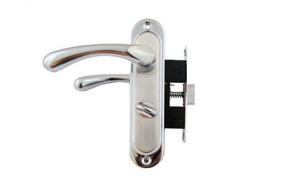 Ручка на планці з корпусом FZB - ВК-7140 SN/CP (сатин/хром)