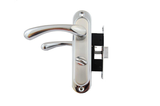 Ручка на планці з корпусом FZB - ВК-7140 SN/CP (сатин/хром)