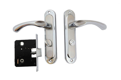 Ручка на планці з корпусом FZB - ВК-7140 SN/CP (сатин/хром)