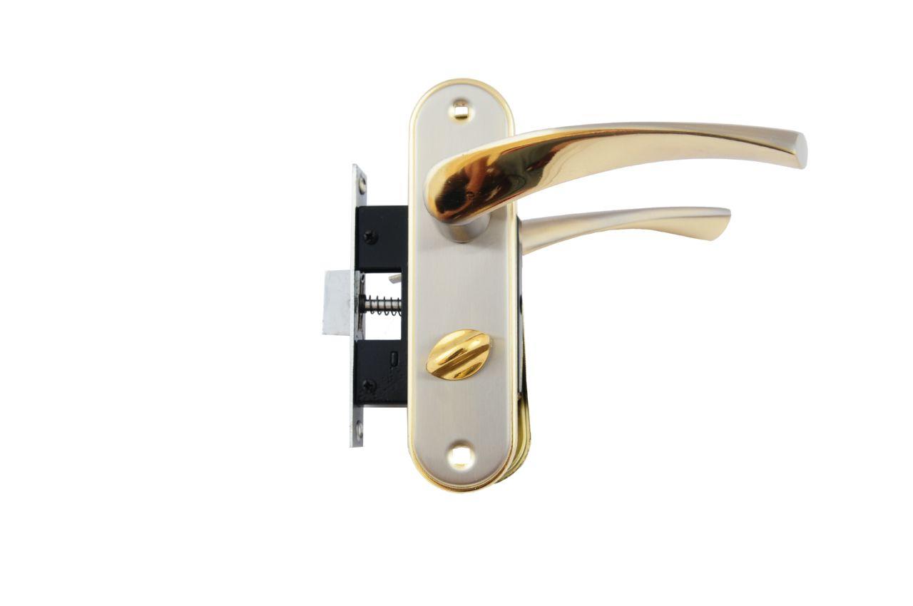 Ручка на планці з корпусом FZB - ВК-71157 SN/GP (сатин/пол.золото)