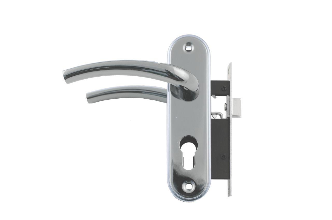 Ручка на планці із корпусом FZB - ЕТ-71106 SN/CP (сатин/хром)