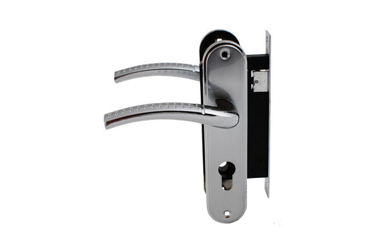 Ручка на планці із корпусом FZB - ЕТ-6540 SN/CP (сатин/хром)