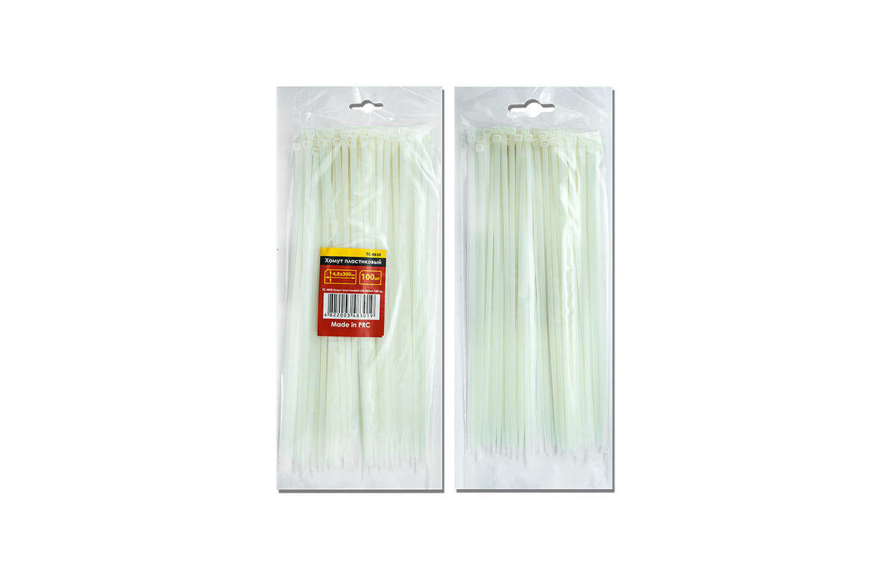 Хомут пластиковый Intertool - 2,5 х 100 мм белый (100 шт.)