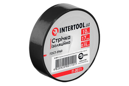 Лента изоляционная Intertool - 10 м черная