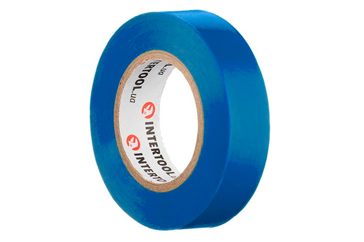 Лента изоляционная Intertool - 15 м синяя
