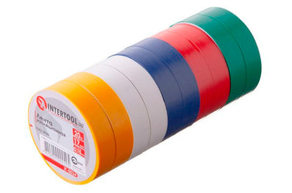 Лента изоляционная Intertool - 20 м ассорти