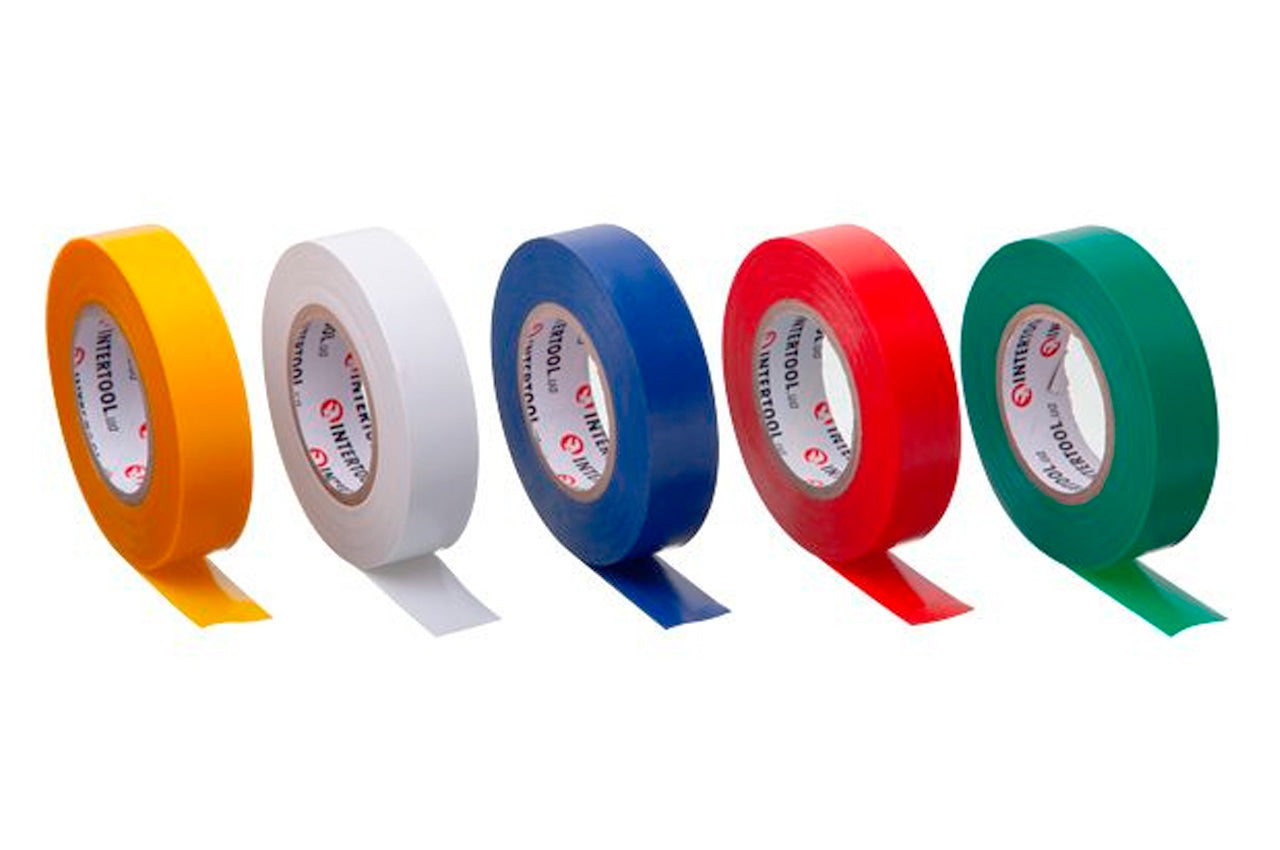 Лента изоляционная Intertool - 20 м ассорти