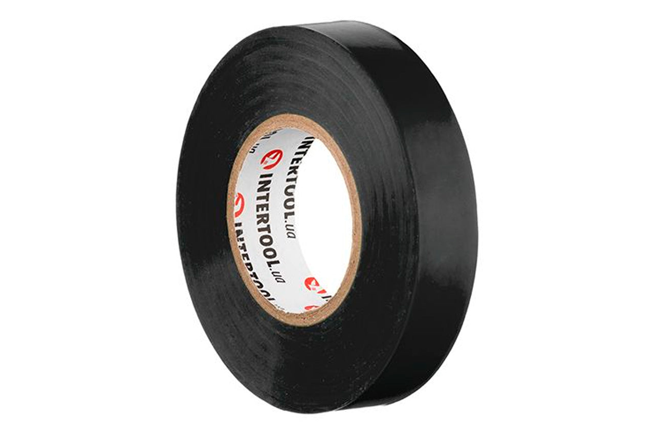Лента изоляционная Intertool - 25 м черная 17 x 0,15мм