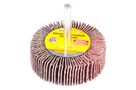 Круг лепестковый в оправке Mastertool - 60 х 20 мм Р80