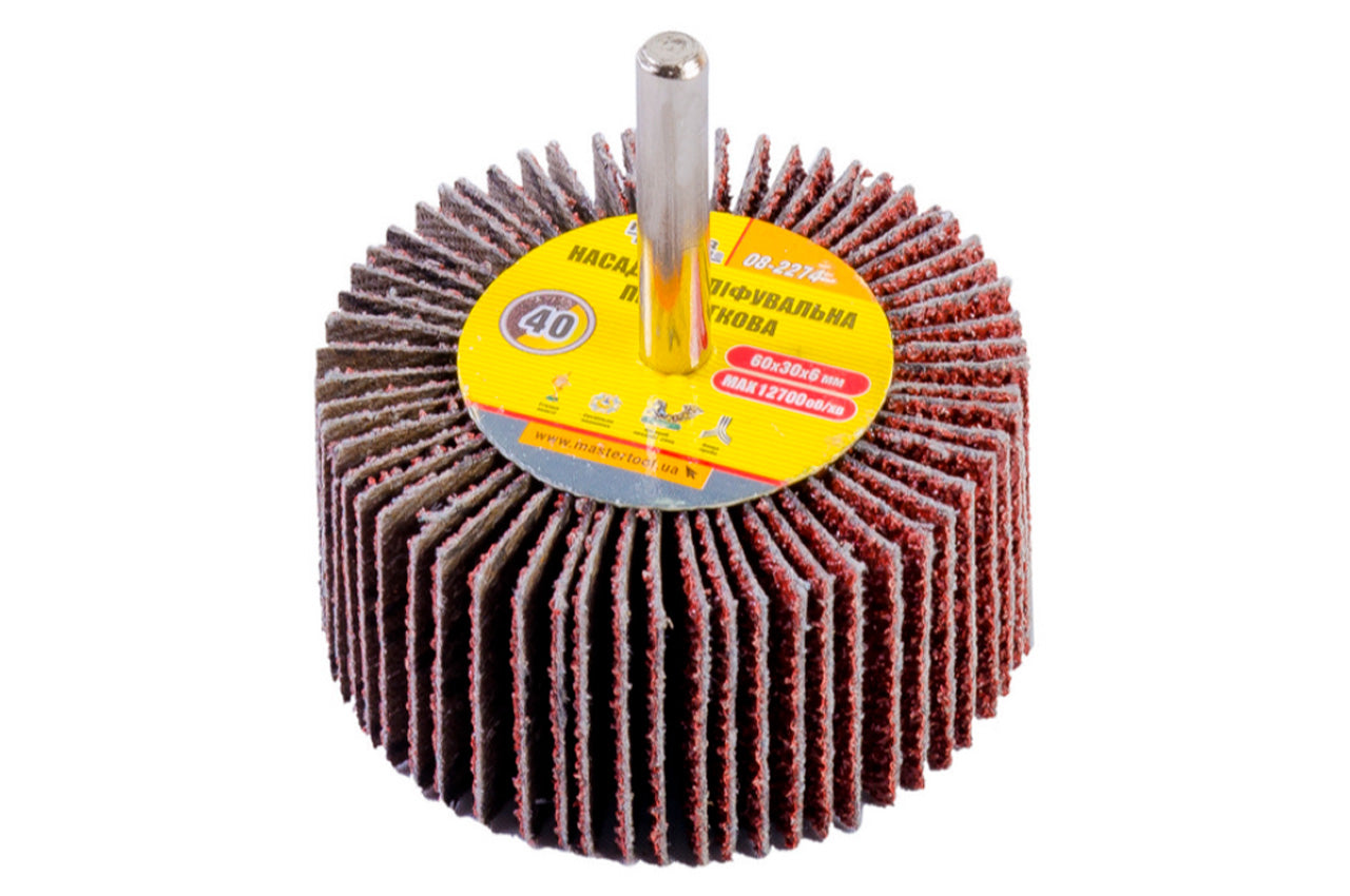 Круг лепестковый в оправке Mastertool - 60 х 30 мм Р40