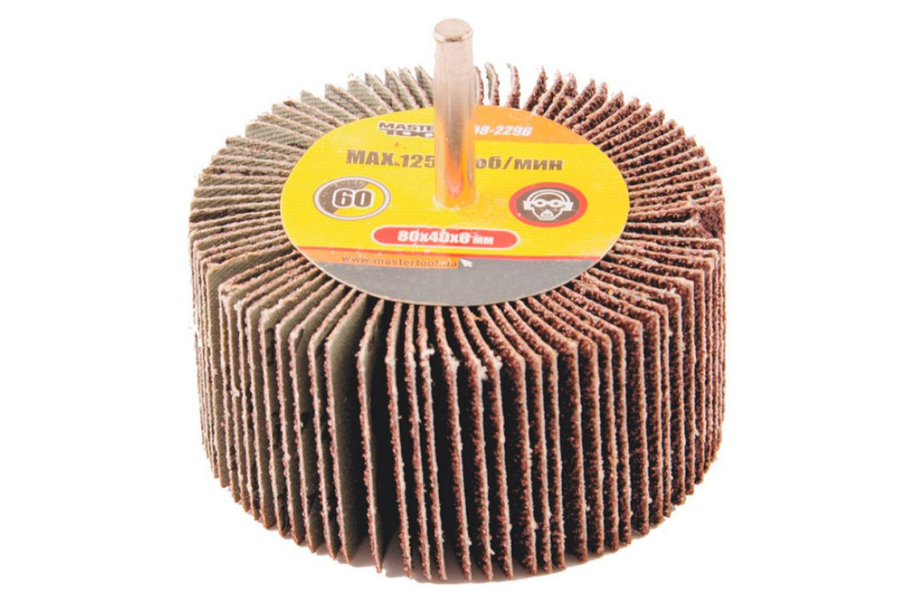 Круг лепестковый в оправке Mastertool - 80 х 40 мм Р60