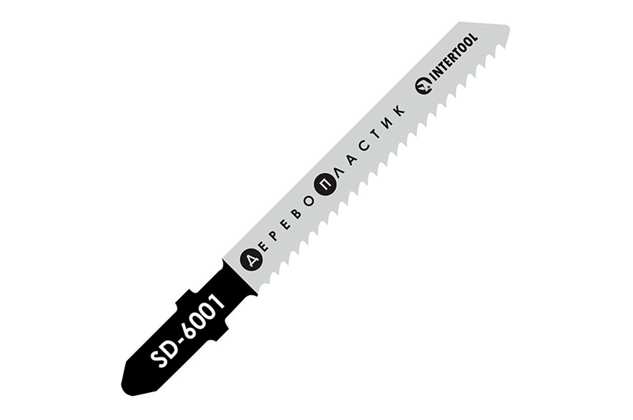 Полотно пильное для лобзика Intertool - 50 х 2 мм дерево-пластик (5 шт.)
