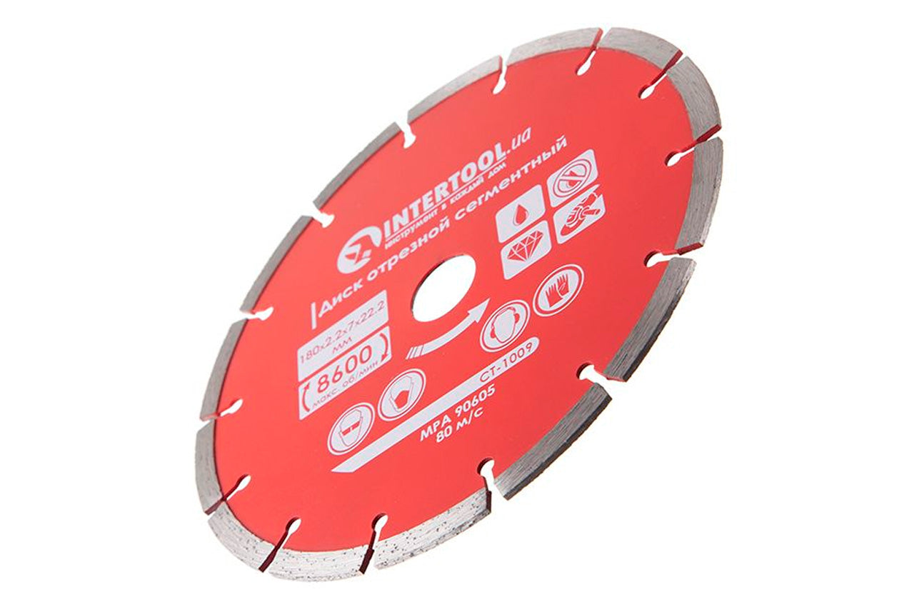Диск алмазный Intertool - 180 мм сегмент Pro