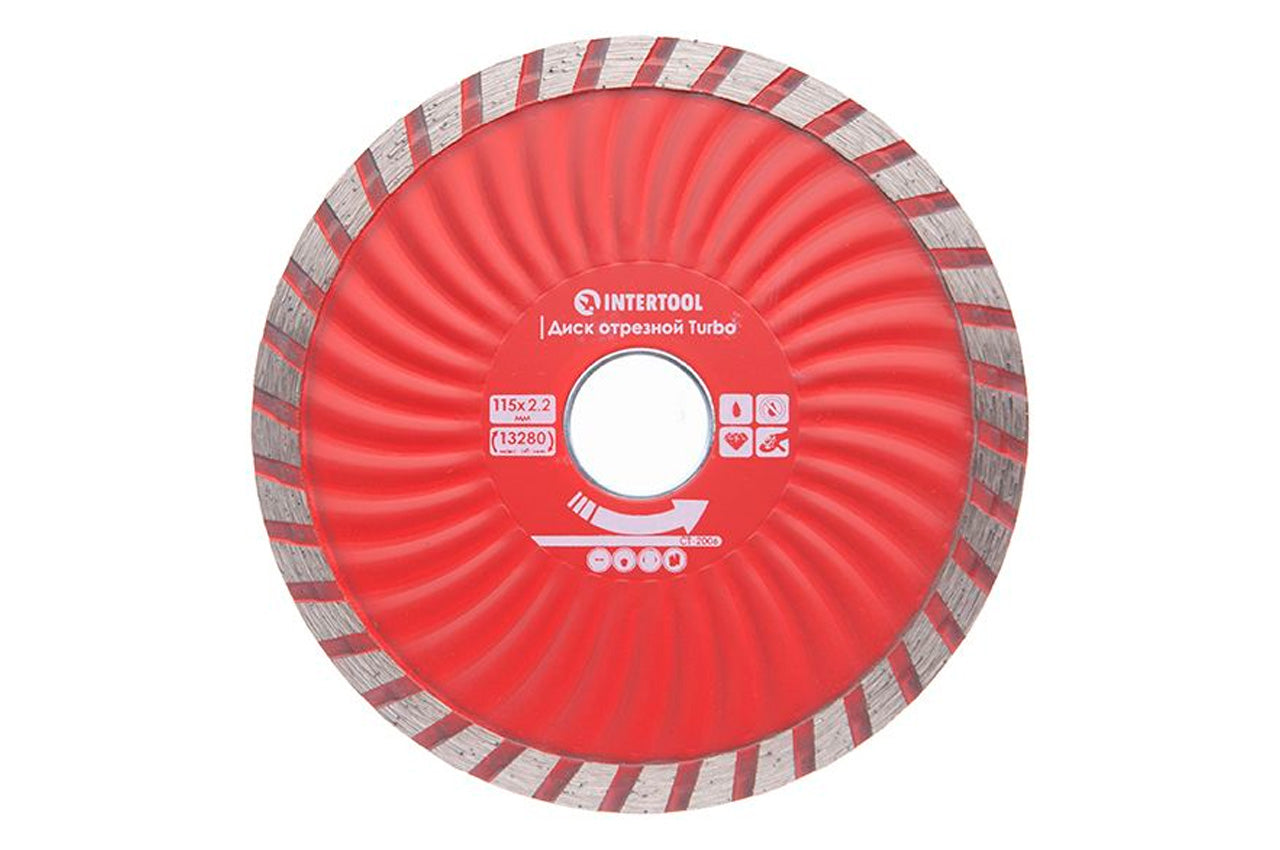 Диск алмазный Intertool - 115 мм турбоволна Pro