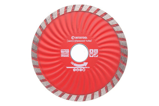Диск алмазный Intertool - 115 мм турбоволна Pro