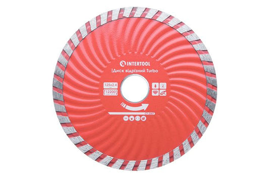 Диск алмазный Intertool - 125 мм турбоволна Pro