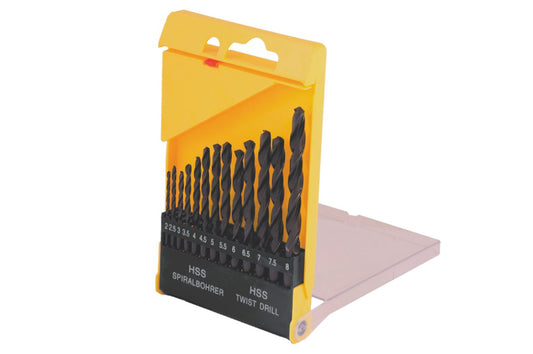 Набор сверл по металлу Mastertool - 13 шт. (2-8 мм), черный