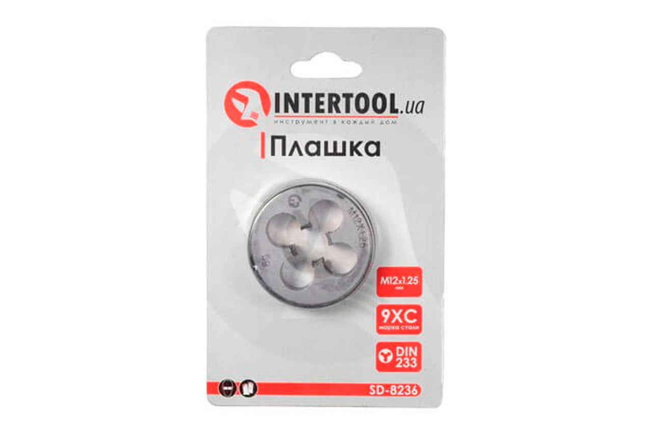 Плашка Intertool - M12 х 1,25