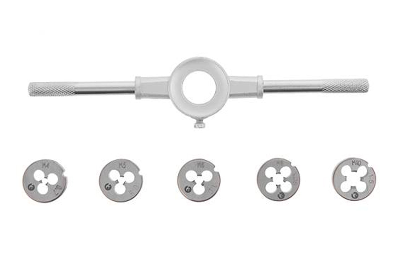 Набор плашек с держателем Intertool - 6 ед.