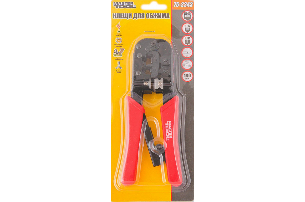 Клещи для опрессовки штекеров Mastertool - 190 мм RJ11, RJ12, RJ45