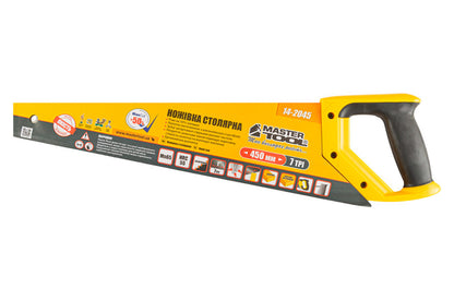 Ножовка по дереву Mastertool - 450 мм 7T х 1" х 3D (тройная заточка)