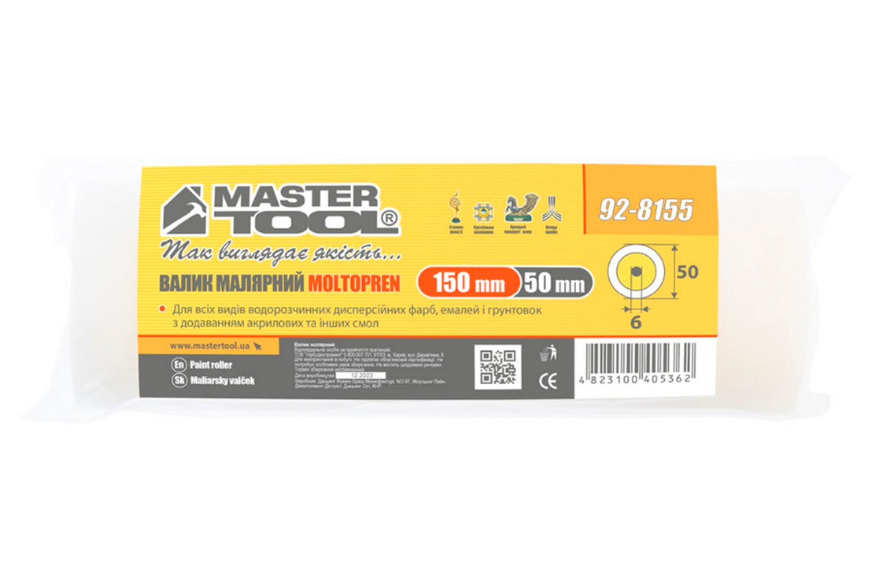 Валик мольтопрен Mastertool - 6 х 50 х 150 мм