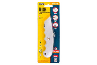 Нож Mastertool - трапециевидный, металлический, эрго