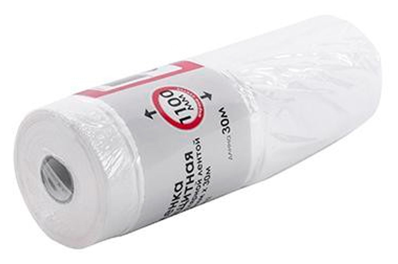 Пленка защитная с малярной лентой Intertool - 1,1 х 30 м