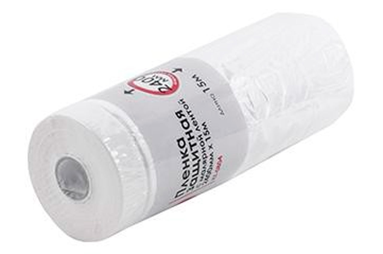 Пленка защитная с малярной лентой Intertool - 2,4 х 15 м