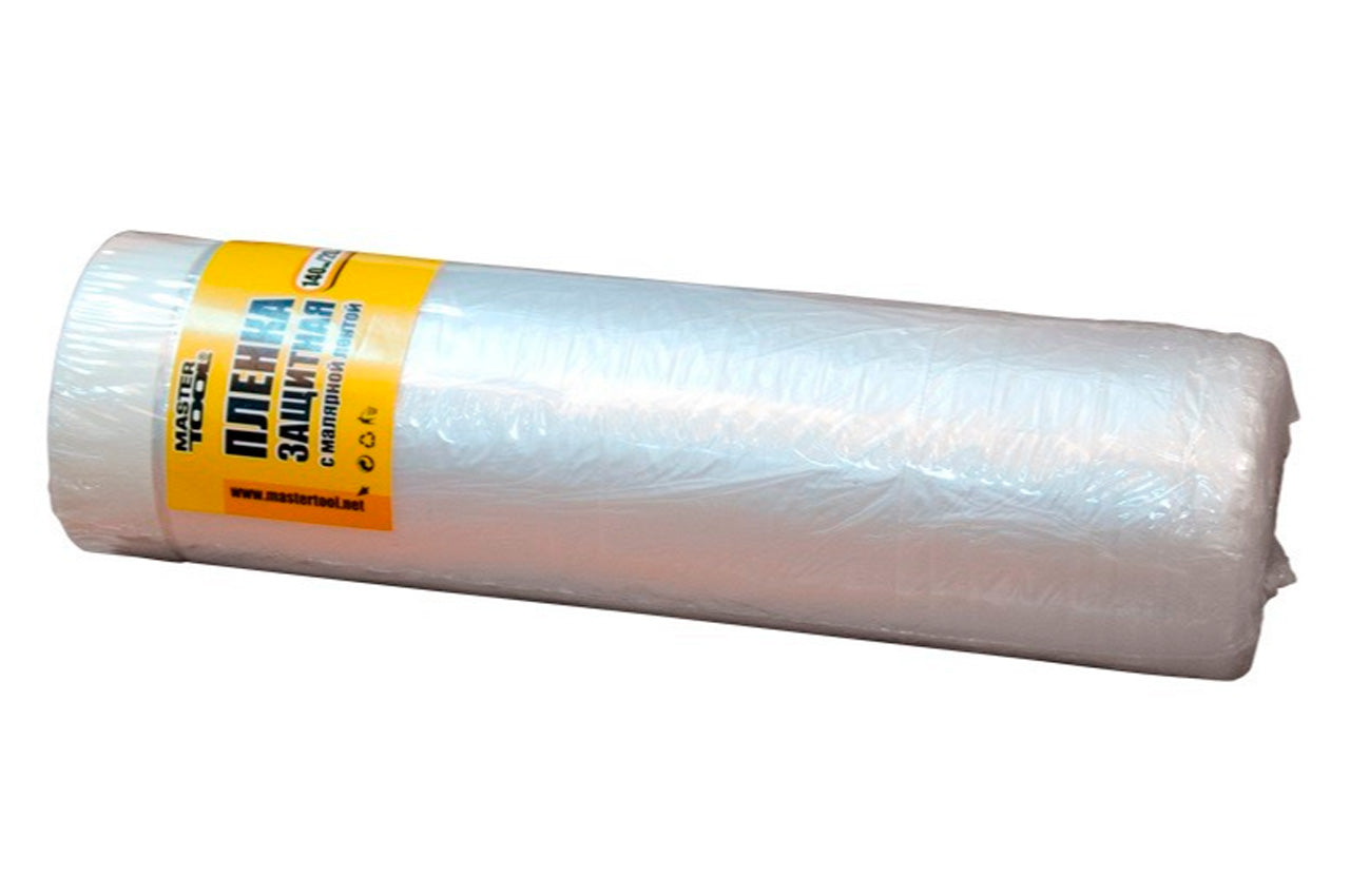 Плівка захисна з малярною стрічкою Mastertool - 1,4 х 20 м