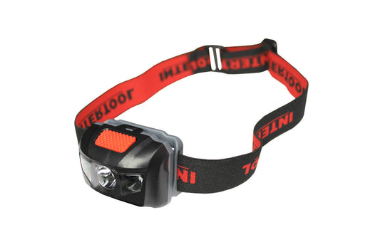 Фонарь налобный Intertool - 1 LED + 2 LED х 1 Вт