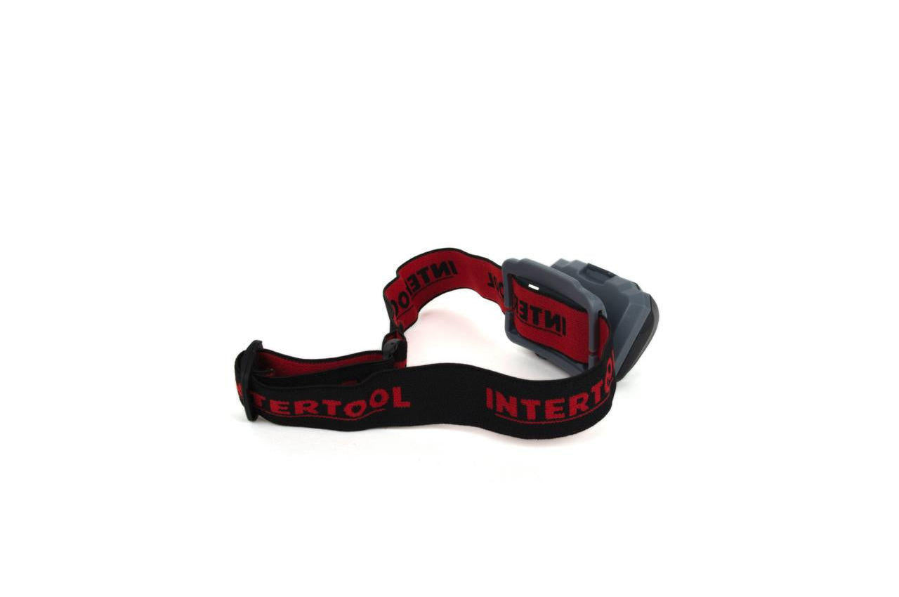 Фонарь налобный Intertool - 1 LED + 2 LED х 1 Вт