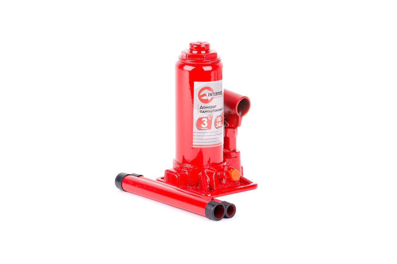 Домкрат гидравлический Intertool - 3 т х 350 мм одноштоковый