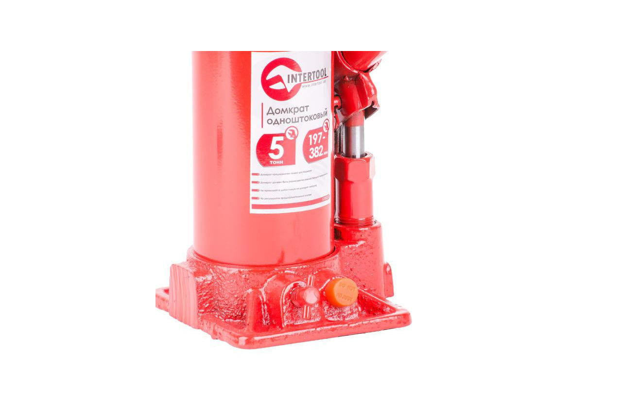 Домкрат гидравлический Intertool - 5 т х 355 мм одноштоковый
