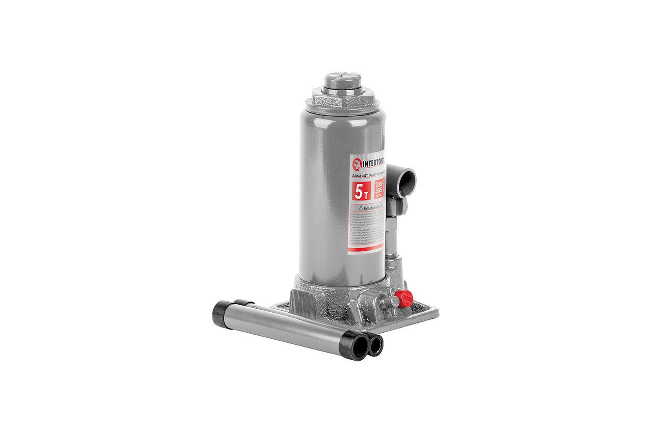 Домкрат гидравлический Intertool - 5 т х 355 мм одноштоковый (в кейсе)