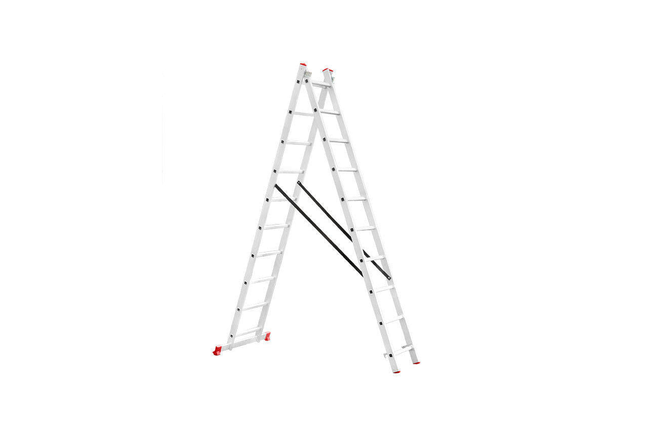 Лестница 2-х раскладная Intertool - 4810 мм х 2x10 ступеней
