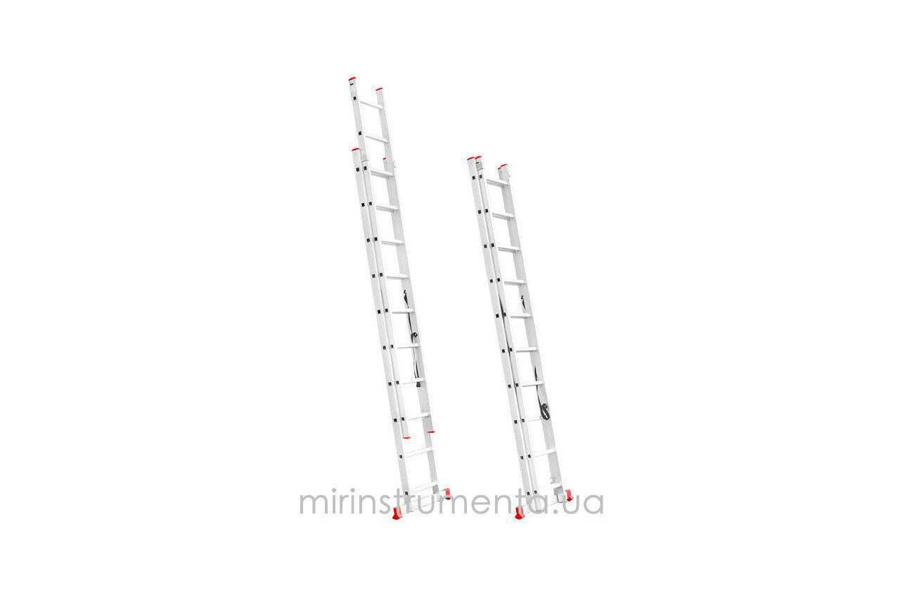 Лестница 2-х раскладная Intertool - 4810 мм х 2x10 ступеней