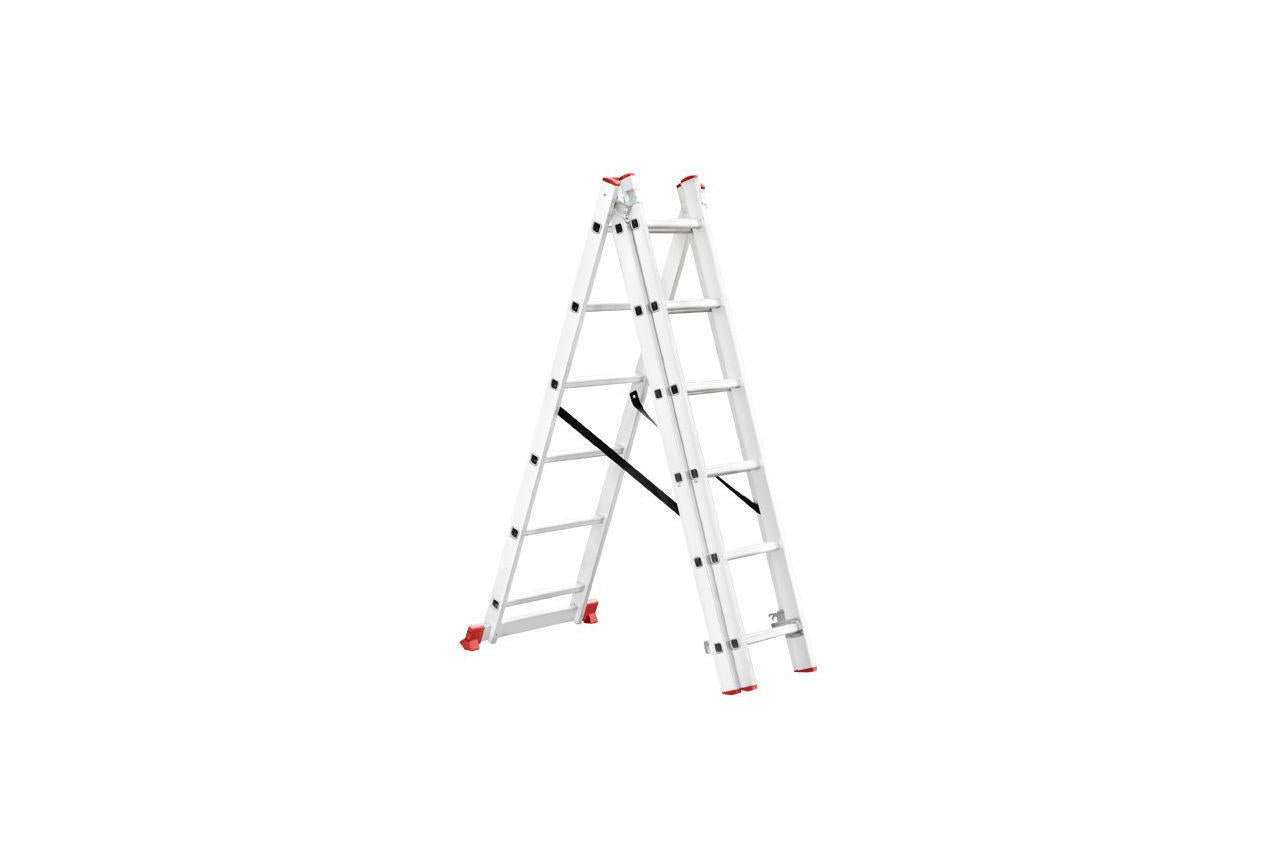 Лестница 3-х раскладная Intertool - 3407 мм х 3x6 ступеней