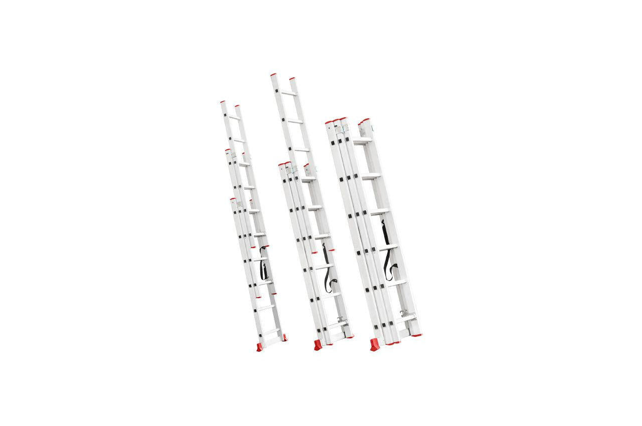 Лестница 3-х раскладная Intertool - 3407 мм х 3x6 ступеней