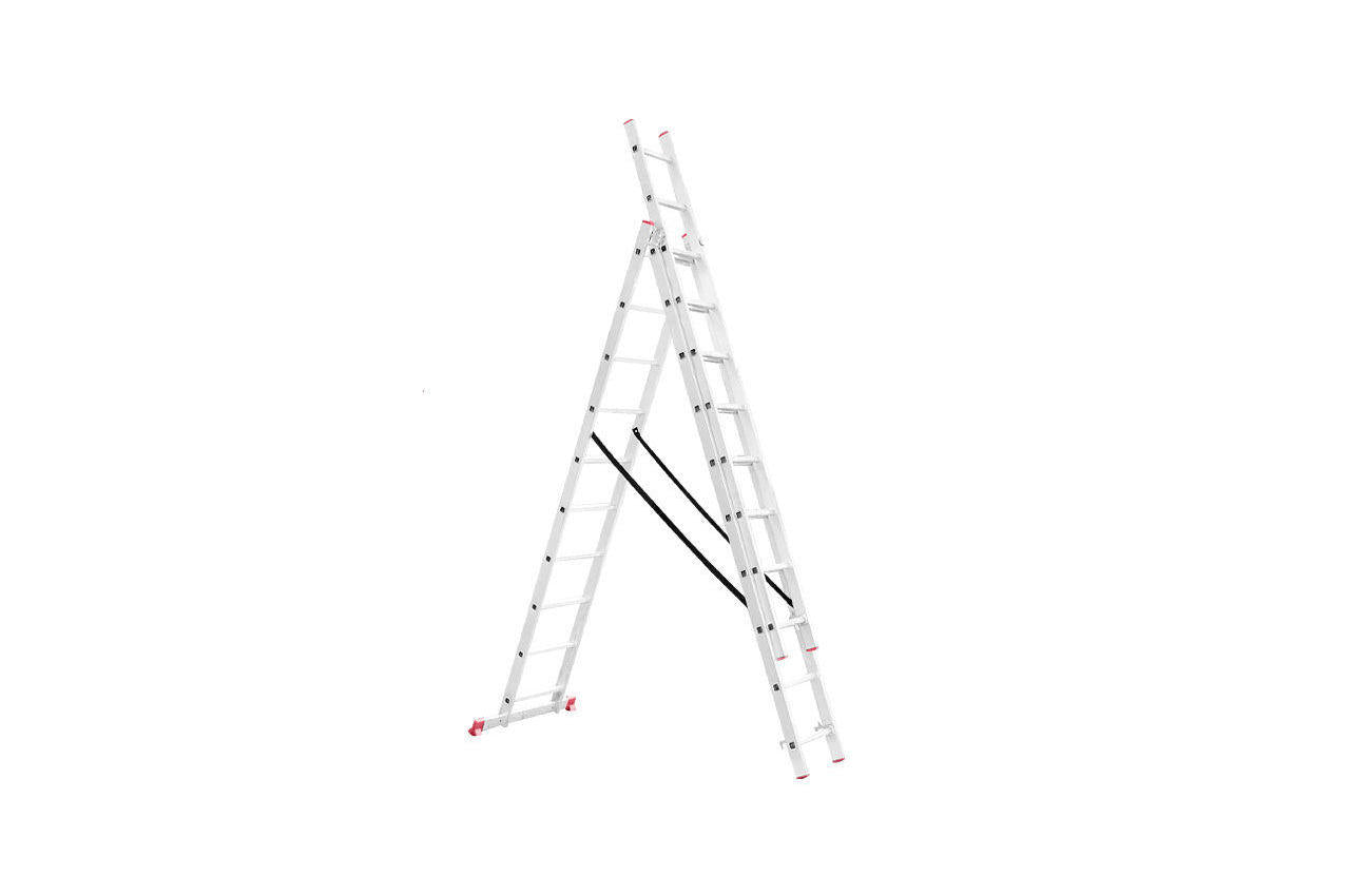 Лестница 3-х раскладная Intertool - 6766 мм х 3x10 ступеней