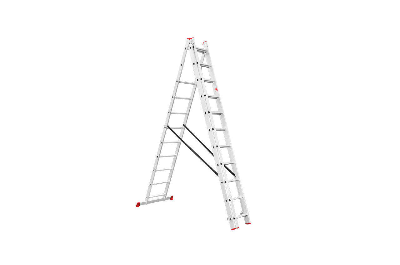 Лестница 3-х раскладная Intertool - 7327 мм х 3x11 ступеней