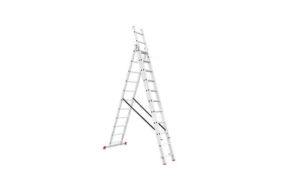 Лестница 3-х раскладная Intertool - 7327 мм х 3x11 ступеней