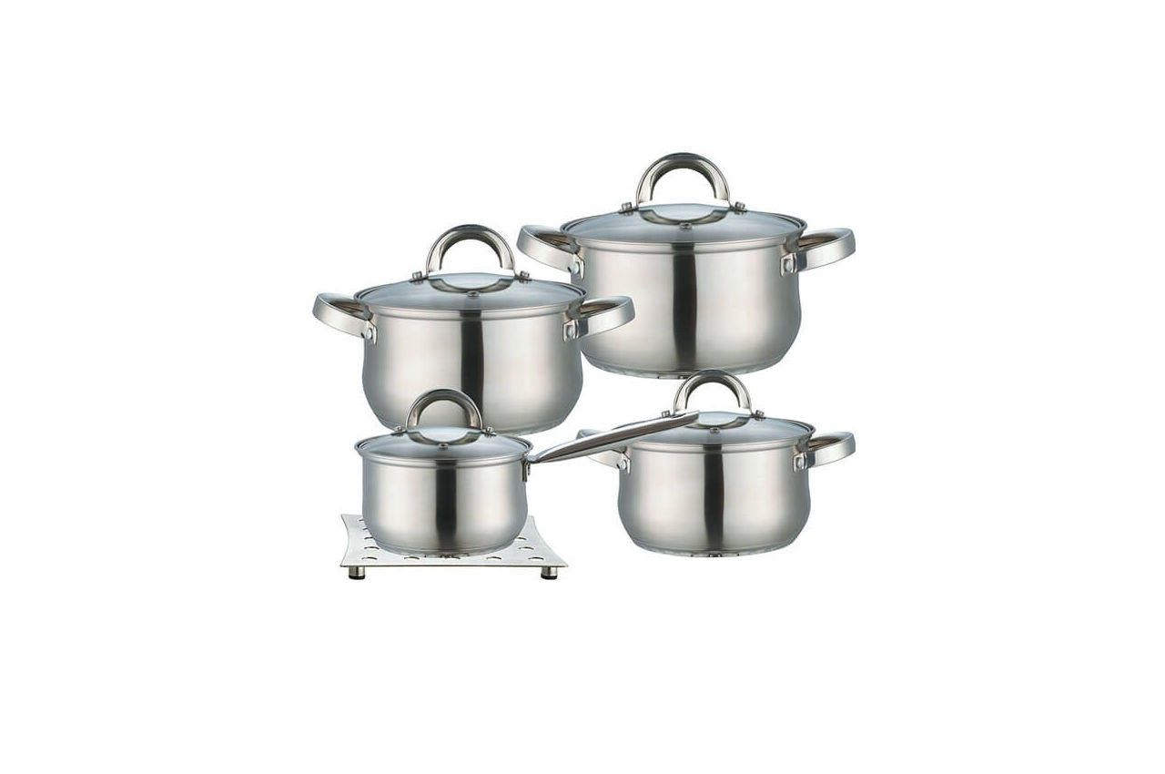 Набор посуды нержавеющий Maestro - 2 х 3 х 4 л х 1,5 л + подставка (4 шт.) MR-2021