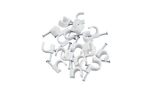 Клипса круглая Apro - 6 мм белая (100 шт.)