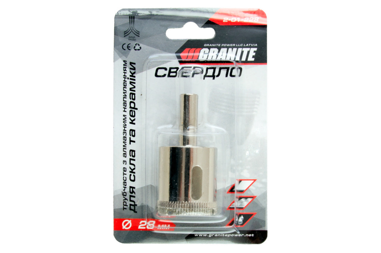 Сверло по стеклу и керамике трубчатое Granite - 28 мм