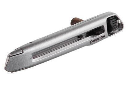 Нож Intertool - 18 мм двойной фиксатор, металлический