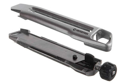 Нож Intertool - 18 мм двойной фиксатор, металлический