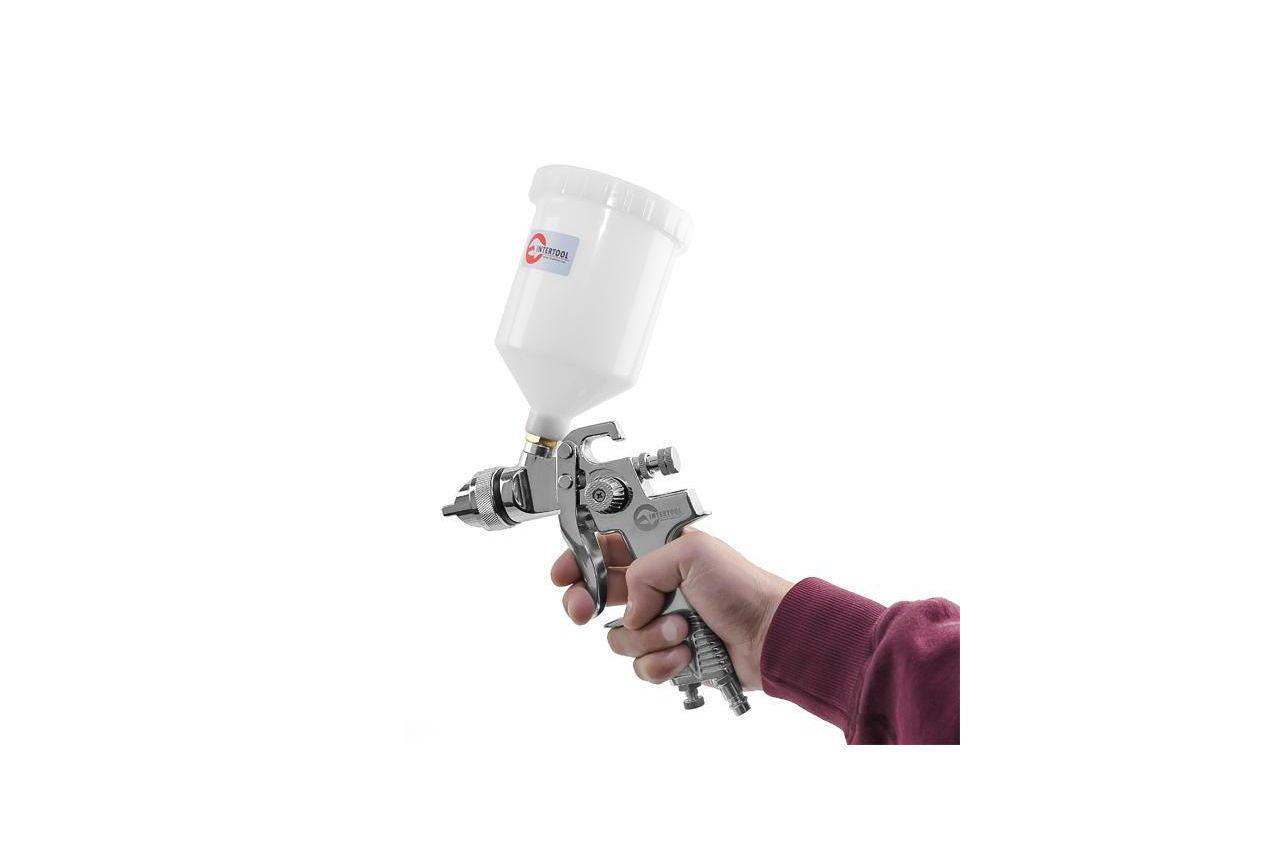 Пневмопістолет лакофарбовий HVLP Intertool - верхній бак 600 мл x 1,3 мм