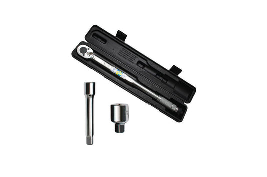 Ключ динамометрический Intertool - 1/2" x 28-210 Н/м, с переходником 3/8"