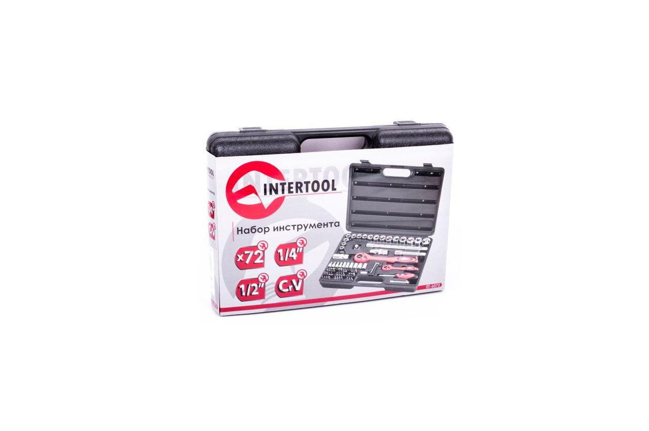 Набор инструмента Intertool - 1/4", 1/2" 72 ед. ET-6072